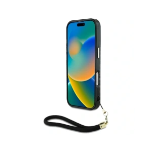 Hurtownia GSM - Etui Guess HC IML Leopard Triangle Cord Strap do Apple iPhone 16 Pro MagSafe černé - GUE4361 - {ean13} - Hurt