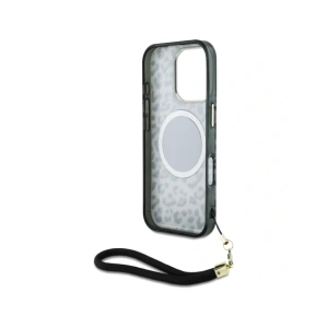 Hurtownia GSM - Etui Guess HC IML Leopard Triangle Cord Strap do Apple iPhone 16 Pro MagSafe černé - GUE4361 - {ean13} - Hurt