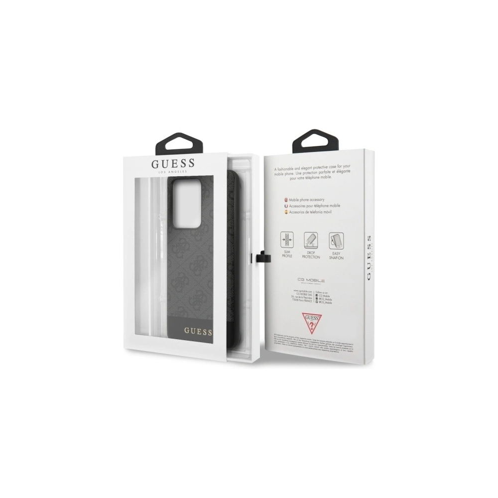 Hurtownia GSM - Etui Guess GUHCS69G4GLGR Samsung Galaxy S20 Ultra G988 gri/hard case 4G Stripe Collection - GUE495GRY - {ean13} - Hurt