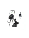 Hurtownia GSM - Upevnění do auta na kokpit / sklo / do mřížky s nabíječkou 15W + 2x magnetické destičky Tech-Protect MM15W-V4 Magnetic MagSafe Upevnění do auta na palubní desku a ventilaci bezdrátová nabíječka 15W černá - THP3910 - {ean13} - Hurt