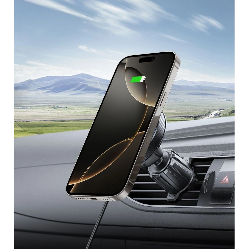 Wholesale Tech-Protect MM15W-V4 Magnetic MagSafe Dashboard & Vent Car Mount Wireless Charger 15W Black - THP3910 - {ean13} - Hurt