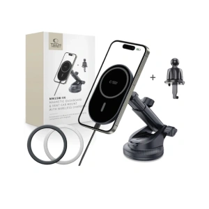 Wholesale Tech-Protect MM15W-V6 Magnetic MagSafe Dashboard & Vent Car Mount Wireless Charger 15W Black - THP3911 - {ean13} - Hurt