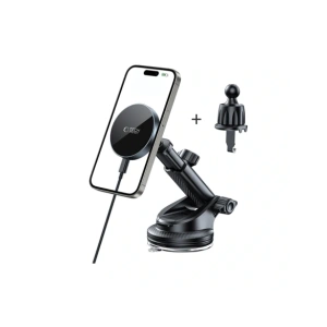 Wholesale Tech-Protect MM15W-V5 Magnetic MagSafe Dashboard & Vent Car Mount Wireless Charger 15W Black - THP3912 - {ean13} - Hurt