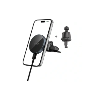 Wholesale Tech-Protect MM15W-V5 Magnetic MagSafe CD & Vent Car Mount Wireless Charger 15W Black - THP3913 - {ean13} - Hurt