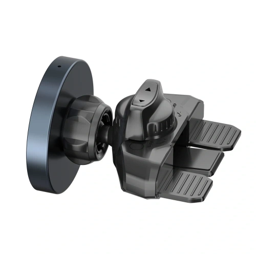 Uchwyt samochodowy do kratki / do gniazda CD z ładowarką 15W + 2x blaszki magnetyczne Tech-Protect MM15W-V5 Magnetic MagSafe CD & Vent Car Mount Wireless Charger 15W Black