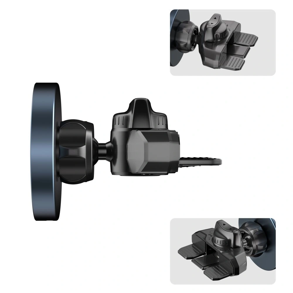 Hurtownia GSM - Uchwyt samochodowy do kratki / do gniazda CD z ładowarką 15W + 2x blaszki magnetyczne Tech-Protect MM15W-V5 Magnetic MagSafe CD & Vent Car Mount Wireless Charger 15W Black - THP3913 - {ean13} - Hurt