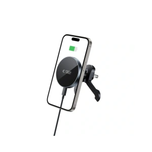 Wholesale Tech-Protect MM15W-V5 Magnetic MagSafe Stable Vent Car Mount Wireless Charger 15W Black - THP3914 - {ean13} - Hurt