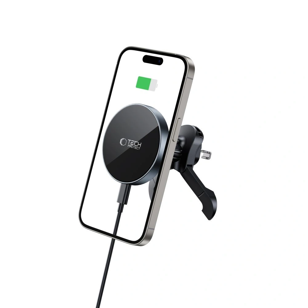 Hurtownia GSM - Tech-protect Mm15w-v5 Magnetic Magsafe Stable Vent Car Mount Wireless Charger 15w Black/black - THP3914 - {ean13} - Hurt