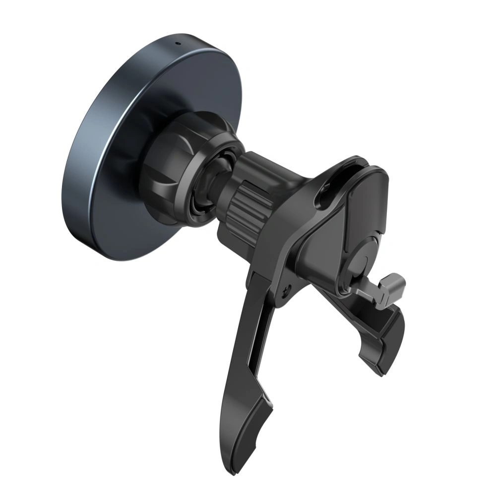 Hurtownia GSM - Uchwyt samochodowy do kratki z ładowarką 15W + 2x blaszki magnetyczne Tech-Protect MM15W-V5 Magnetic MagSafe Stable Vent Car Mount Wireless Charger 15W Black - THP3914 - {ean13} - Hurt