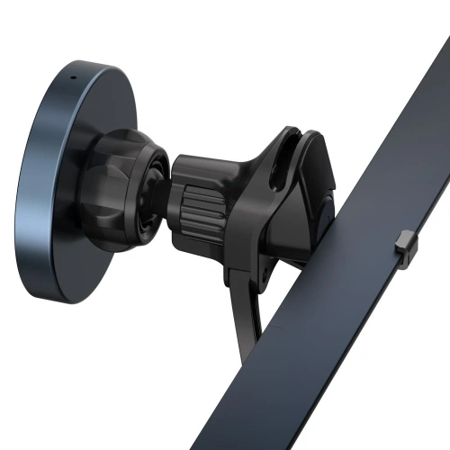 Uchwyt samochodowy do kratki z ładowarką 15W + 2x blaszki magnetyczne Tech-Protect MM15W-V5 Magnetic MagSafe Stable Vent Car Mount Wireless Charger 15W Black