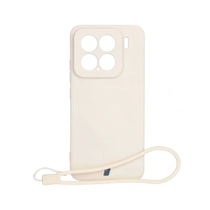 Hurtownia GSM - Silikonový obal s magnetickým kroužkem Bizon Case Silicone Magnetic Sq pro Xiaomi 15 béžový - BIZ8591 - {ean13} - Hurt
