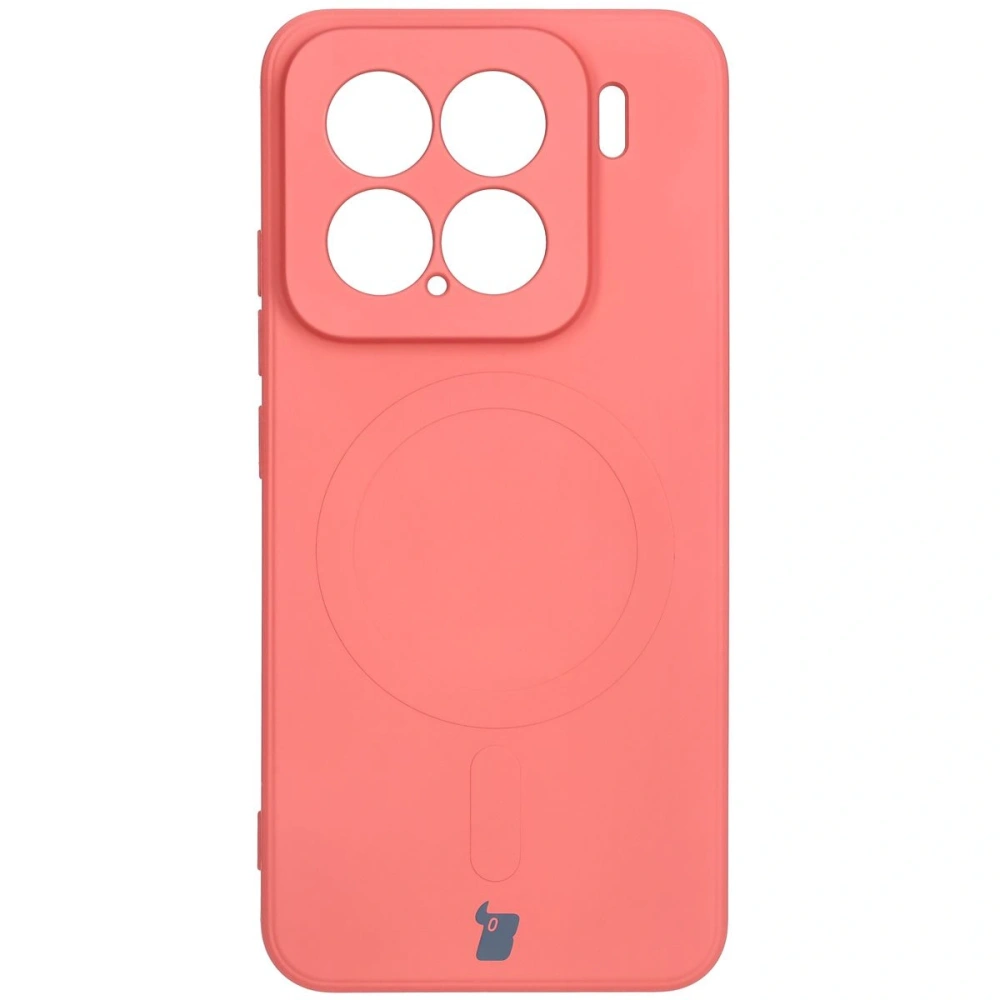 Hurtownia GSM - Silikonový obal s magnetickým kroužkem Bizon Case Silicone Magnetic Sq pro Xiaomi 15 v barvě špinavě růžové - BIZ8592 - {ean13} - Hurt