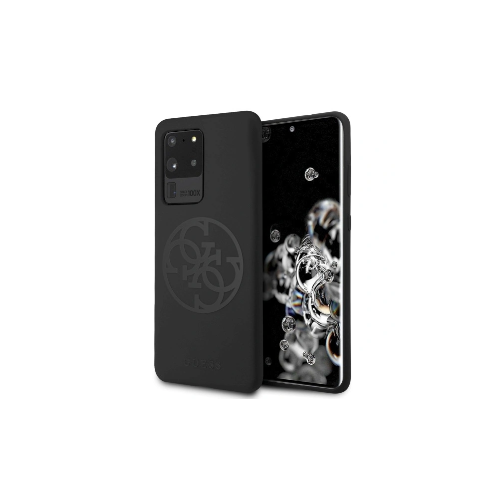Hurtownia GSM - Etui Guess GUHCS69LS4GBK Samsung Galaxy S20 Ultra G988 negru/czarny hard case Silicon 4G Tone On Tone - GUE498BLK - {ean13} - Hurt