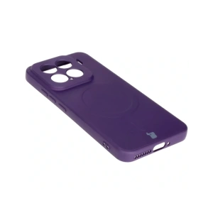 Hurtownia GSM - Silikonové pouzdro s magnetickým kroužkem Bizon Case Silicone Magnetic Sq pro Xiaomi 15 švestkové - BIZ8593 - {ean13} - Hurt