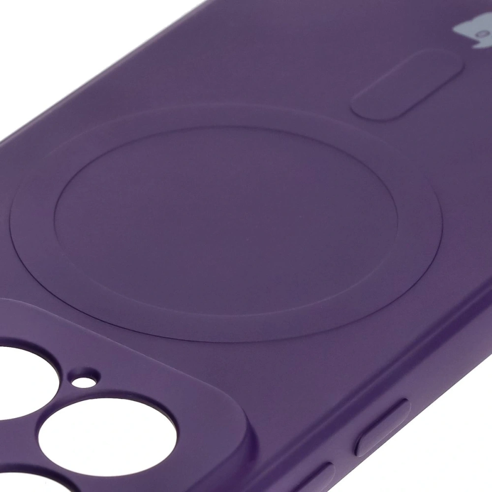 Hurtownia GSM - Silikonové pouzdro s magnetickým kroužkem Bizon Case Silicone Magnetic Sq pro Xiaomi 15 švestkové - BIZ8593 - {ean13} - Hurt