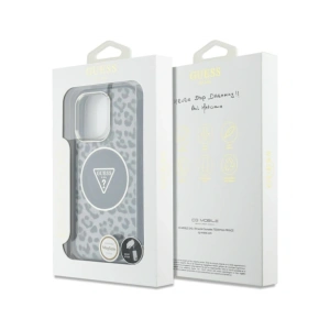 Wholesale Guess HC IML Leopard Triangle Cord Strap do Apple iPhone 16 Pro Max MagSafe black - GUE4363 - {ean13} - Hurt