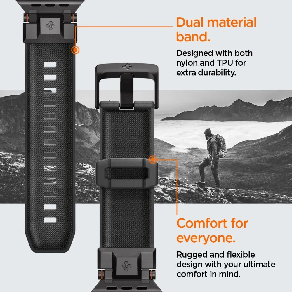 Hurtownia GSM - Spigen DuraPro Armor Apple Watch 6 / 7 / 8 / 9 / 10 / SE / Ultra 1 / 2 44/45/46/49mm Editia Neagră - SPN16673 - {ean13} - Hurt