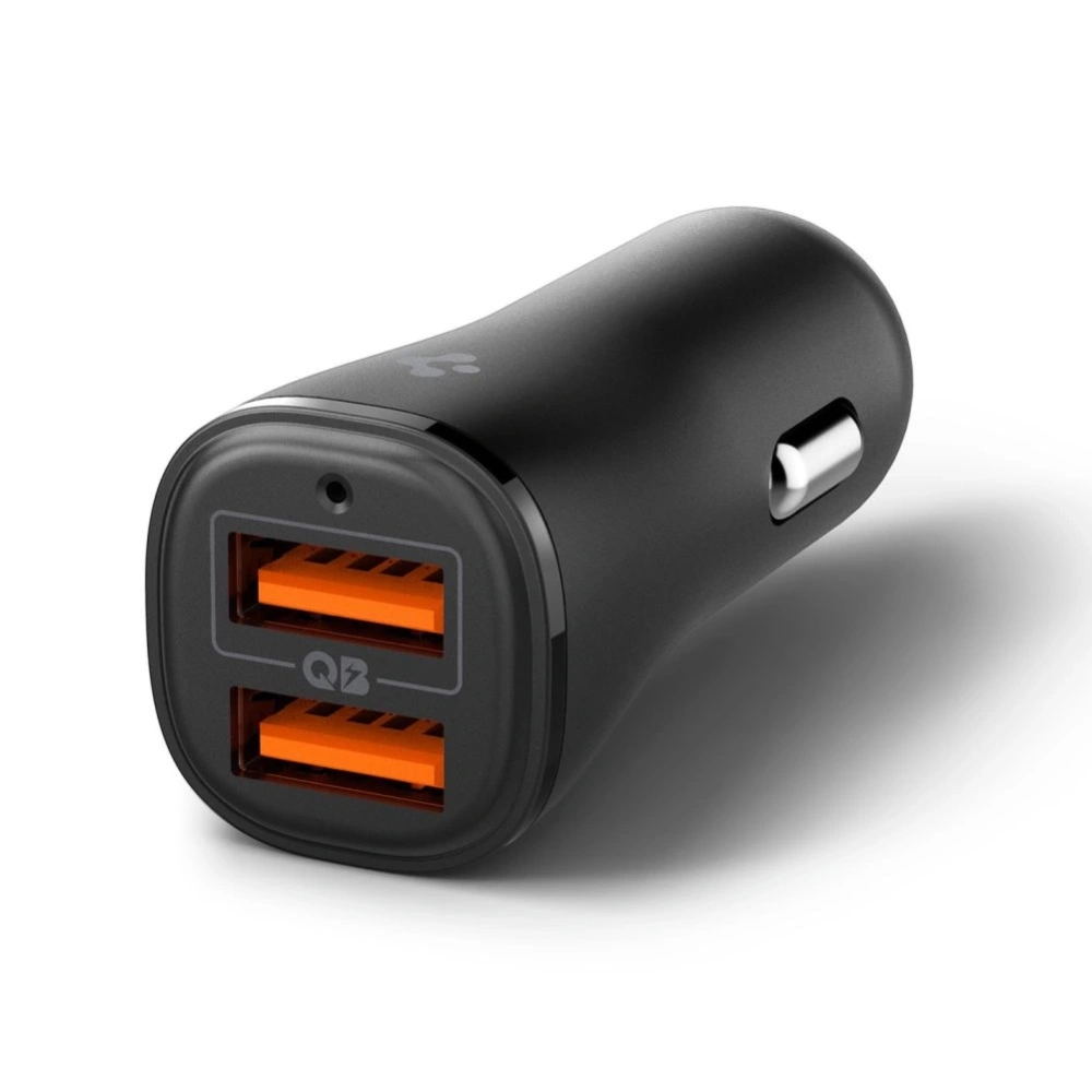 Hurtownia GSM - Ładowarka samochodowa Spigen Essential EV302 2-port USB-A Car Charger 30W Black - SPN16675 - {ean13} - Hurt