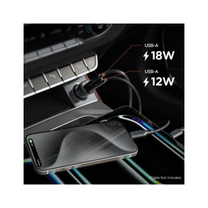 Wholesale Spigen Essential EV302 2-port USB-A Car Charger 30W Black - SPN16675 - {ean13} - Hurt