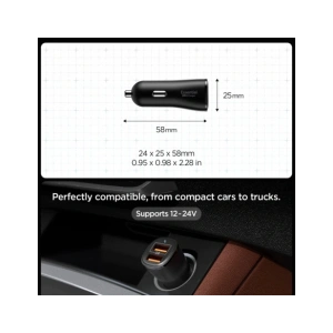 Wholesale Spigen Essential EV302 2-port USB-A Car Charger 30W Black - SPN16675 - {ean13} - Hurt