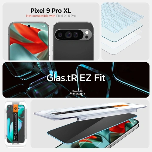 Szkło prywatyzujące Spigen GLAS.tR ez Fit Google Pixel 9 Pro XL Privacy [2 PACK]