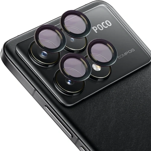 Szkło na aparat Bizon Glass Snap Lens do Xiaomi Poco F6 Pro czarne