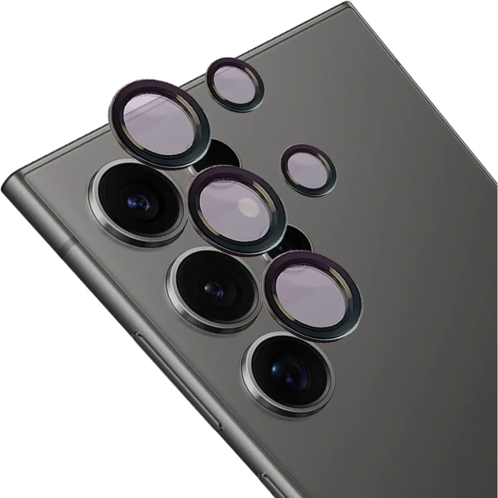 Wholesale Bizon Glass Snap Lens Samsung Galaxy S24 Ultra black - BIZ8599 - {ean13} - Hurt