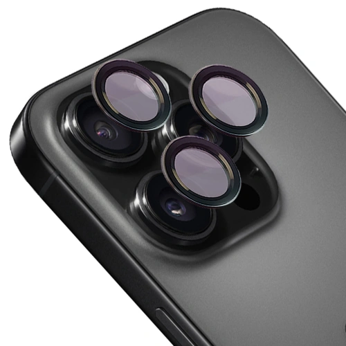 Szkło hartowane na aparat z aplikatorem Bizon Glass Snap Lens do Apple iPhone 16 Pro / 16 Pro Max czarne