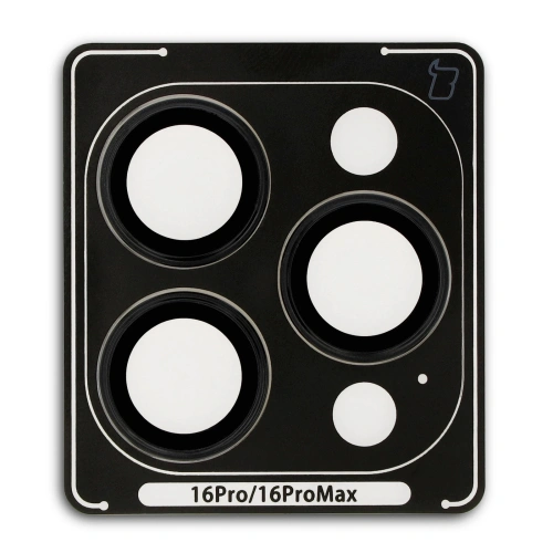 Szkło hartowane na aparat z aplikatorem Bizon Glass Snap Lens do Apple iPhone 16 Pro / 16 Pro Max czarne