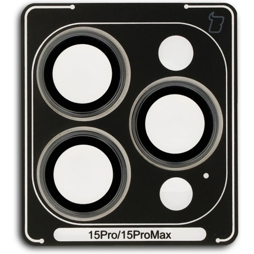 Szkło hartowane na aparat z aplikatorem Bizon Glass Snap Lens do Apple iPhone 15 Pro / 15 Pro Max czarne