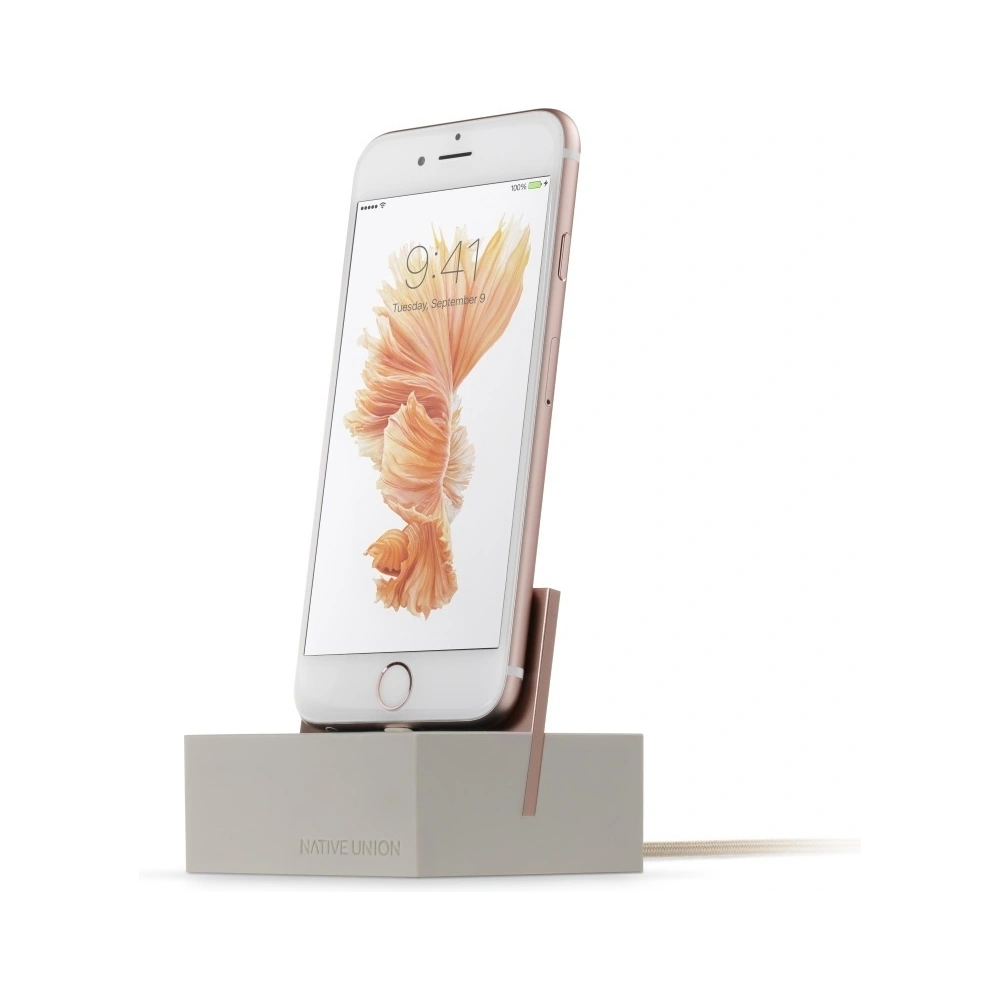 Hurtownia GSM - Stacja ładująca do iPhone Native Union Dock+ z kablem 1,2m (beżowa) - NTU037BEI - {ean13} - Hurt