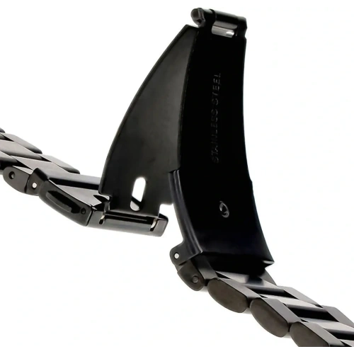 Pasek ze stali nierdzewnej Bizon Strap Watch Aura do Smartwatcha 26 mm czarny