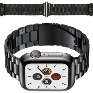 Hurtownia GSM - Pásek z nerezové oceli Bizon Strap Watch Aura do Apple Watch 38/40/41mm černý - BIZ8609 - {ean13} - Hurt