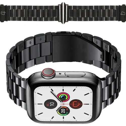 Pasek ze stali nierdzewnej Bizon Strap Watch Aura do Apple Watch 38/40/41mm czarny