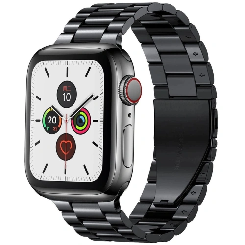 Pasek ze stali nierdzewnej Bizon Strap Watch Aura do Apple Watch 38/40/41mm czarny
