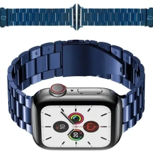 Hurtownia GSM - Pásek z nerezové oceli Bizon Strap Watch Aura do Apple Watch 38/40/41mm modrý - BIZ8610 - {ean13} - Hurt