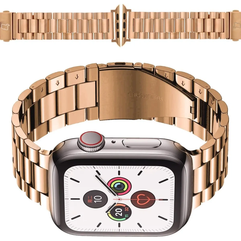 Hurtownia GSM - Ceas cu curea Bizon Aura Apple Watch 38/40/41mm aur roz - BIZ8611 - {ean13} - Hurt
