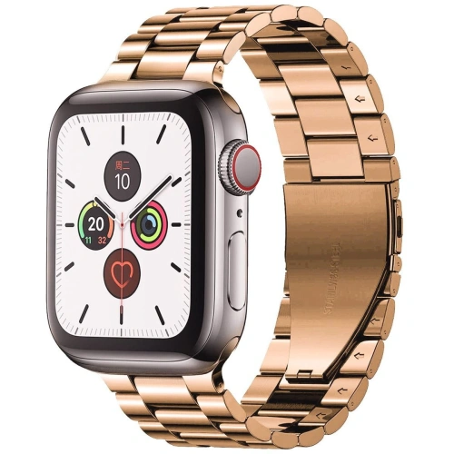 Pasek ze stali nierdzewnej Bizon Strap Watch Aura do Apple Watch 38/40/41mm różowozłoty