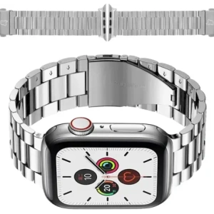 Hurtownia GSM - Pásek z nerezové oceli Bizon Strap Watch Aura do Apple Watch 38/40/41mm stříbrný - BIZ8612 - {ean13} - Hurt