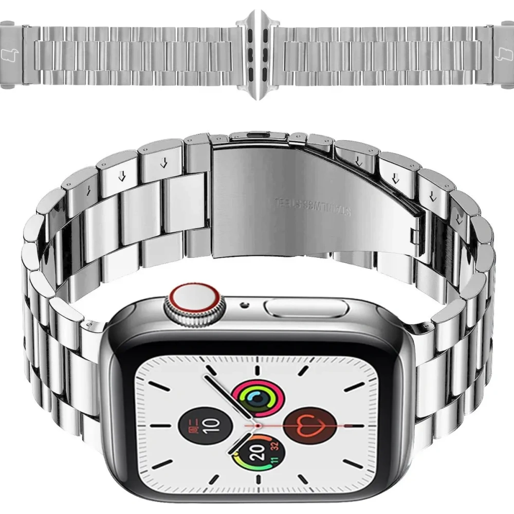 Hurtownia GSM - Bizon Strap Watch Aura Apple Watch 38/40/41mm ezüst - BIZ8612 - {ean13} - Hurt