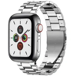Hurtownia GSM - Pásek z nerezové oceli Bizon Strap Watch Aura do Apple Watch 38/40/41mm stříbrný - BIZ8612 - {ean13} - Hurt
