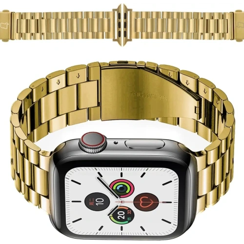 Pasek ze stali nierdzewnej Bizon Strap Watch Aura do Apple Watch 38/40/41mm złoty