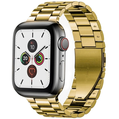 Pasek ze stali nierdzewnej Bizon Strap Watch Aura do Apple Watch 38/40/41mm złoty
