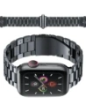 Pásek z nerezové oceli Bizon Strap Watch Aura do Apple Watch 42/44/45/46/49 mm černý