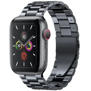Hurtownia GSM - Pásek z nerezové oceli Bizon Strap Watch Aura do Apple Watch 42/44/45/46/49 mm černý - BIZ8614 - {ean13} - Hurt