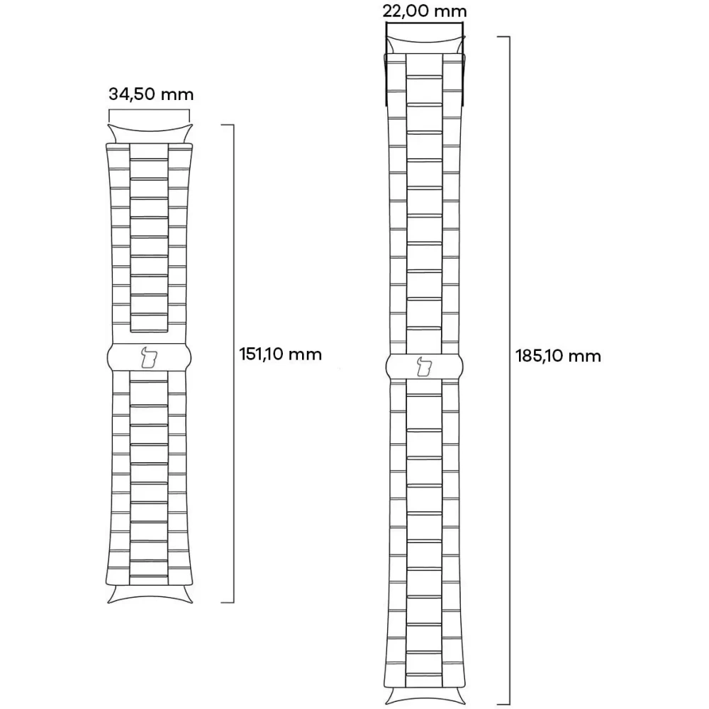 Hurtownia GSM - Pásek z nerezové oceli Bizon Strap Watch Aura do Apple Watch 42/44/45/46/49 mm černý - BIZ8614 - {ean13} - Hurt