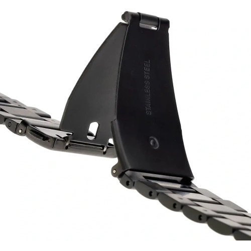 Pasek ze stali nierdzewnej Bizon Strap Watch Aura do Apple Watch 42/44/45/46/49 mm czarny