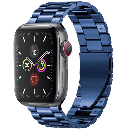 Pasek ze stali nierdzewnej Bizon Strap Watch Aura do Apple Watch 42/44/45/46/49 mm niebieski
