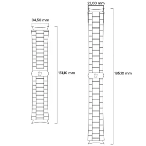 Hurtownia GSM - Pasek ze stali nierdzewnej Bizon Strap Watch Aura do Apple Watch 42/44/45/46/49 mm modrý - BIZ8615 - {ean13} - Hurt
