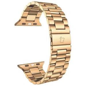 Hurtownia GSM - Pásek z nerezové oceli Bizon Strap Watch Aura do Apple Watch 42/44/45/46/49 mm růžově zlatý - BIZ8616 - {ean13} - Hurt